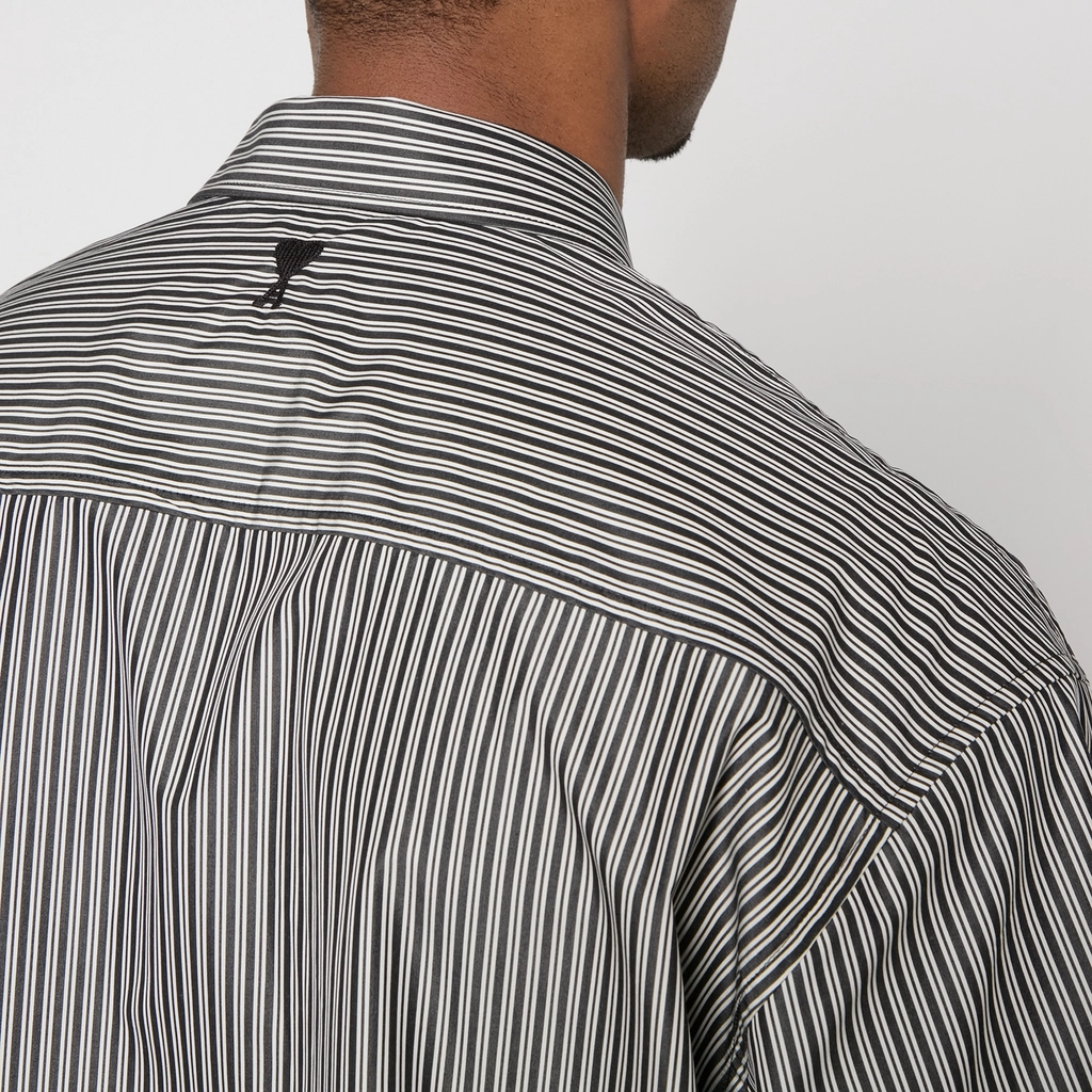 AMI Paris Boxy Fit Cotton-Poplin Shirt - XS